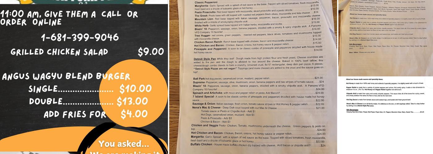 Black Fork Pizza and Riverside Brews Menu