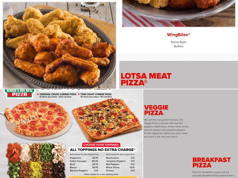 Hunt Brothers Pizza Menu