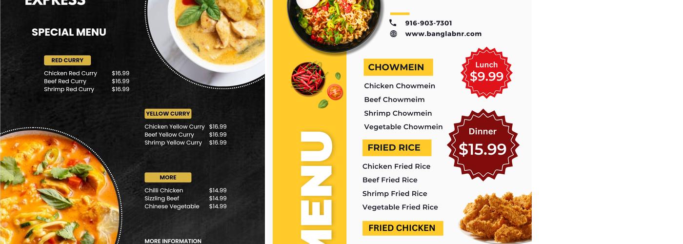 Thai Express Menu