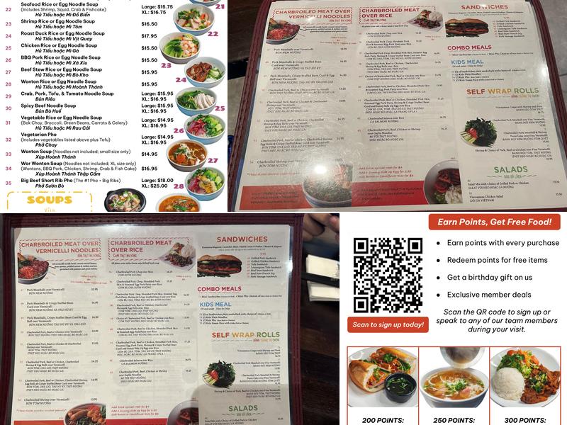 Pho N Roll Menu