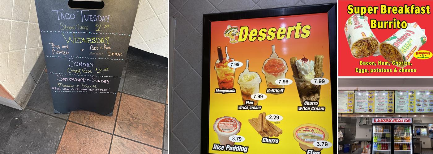 El Rancheros Mexican Food Menu