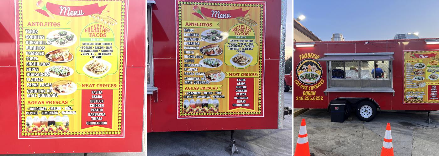 Taqueria Los Dos Carnales Duran Menu