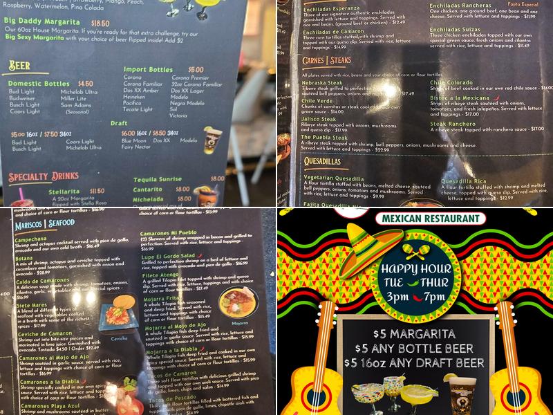 Tu Familia Mexican Restaurant Menu