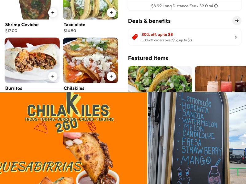 CHILAKILES 2 GO- TACOS - FOOD TRUCK Menu