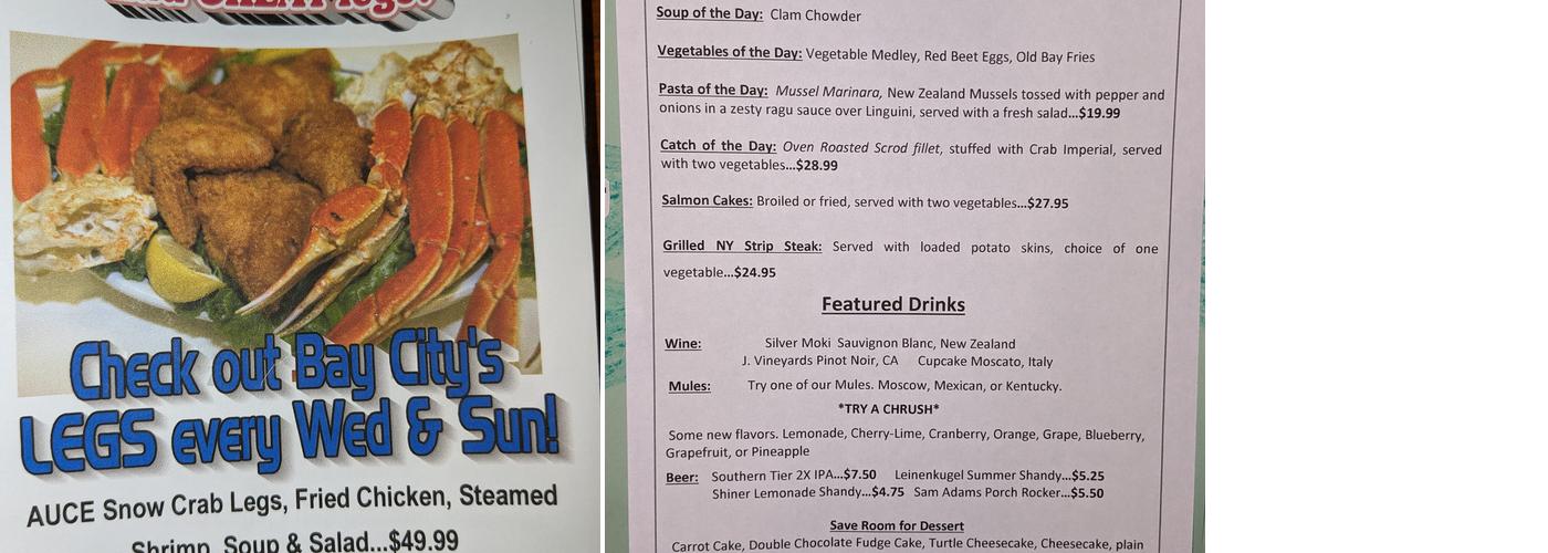 Bay city restaurant hanover pa Menu