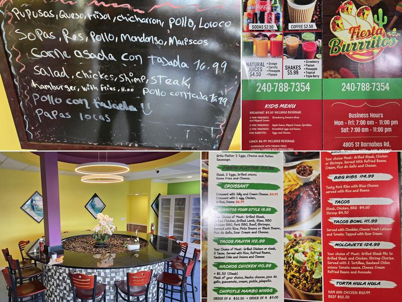 Fiesta Burritos Menu