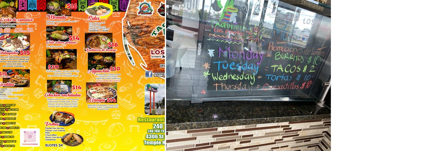 Taqueria Los Primos Menu