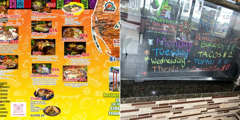 Taqueria Los Primos Menu