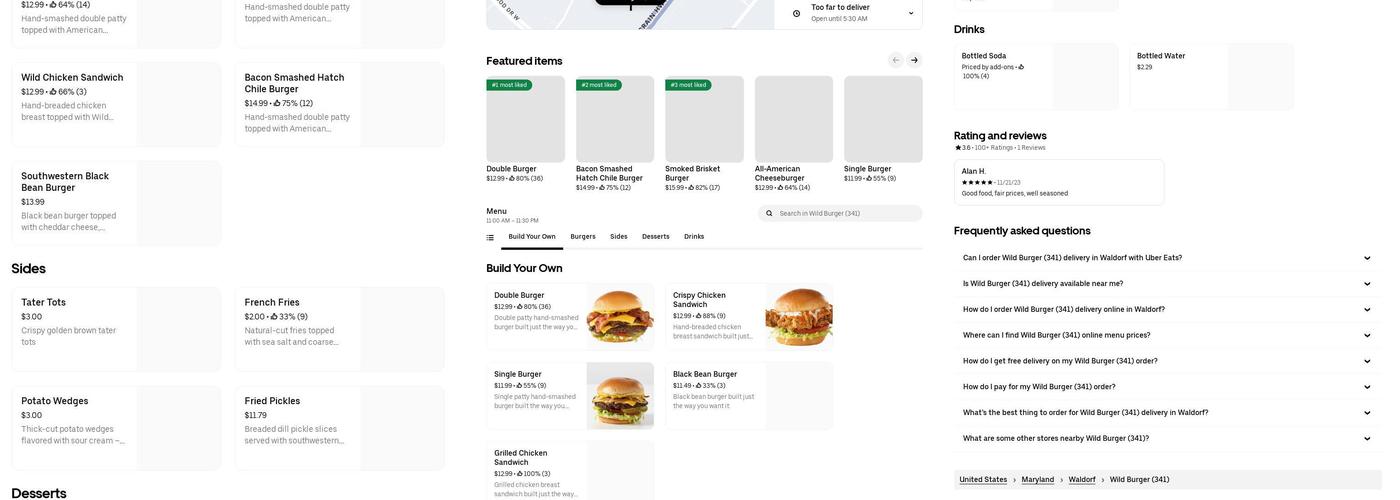 Wow Bao @TGI Friday's - #374 Waldorf (MD) Menu