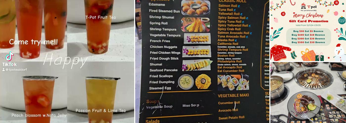 Tpot hot pot-Korean BBQ & Sushi Menu