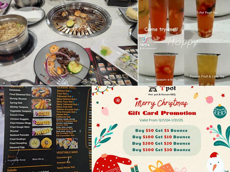 Tpot hot pot-Korean BBQ & Sushi Menu