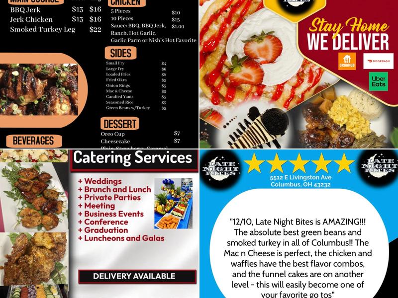 Late Night Bites Menu