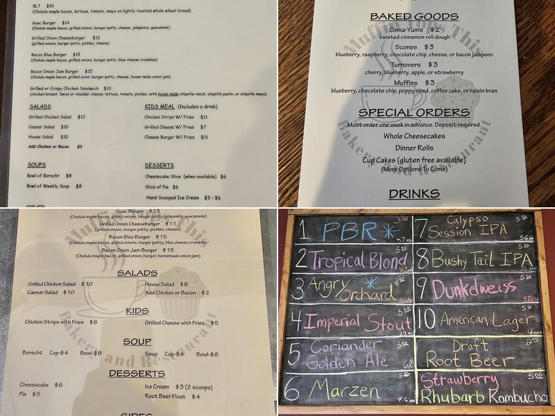 Muffin Tops This Bakery &Restaurant Menu