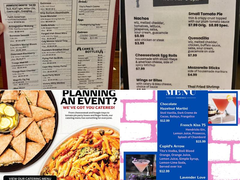 Tony Roni's Tap House Menu