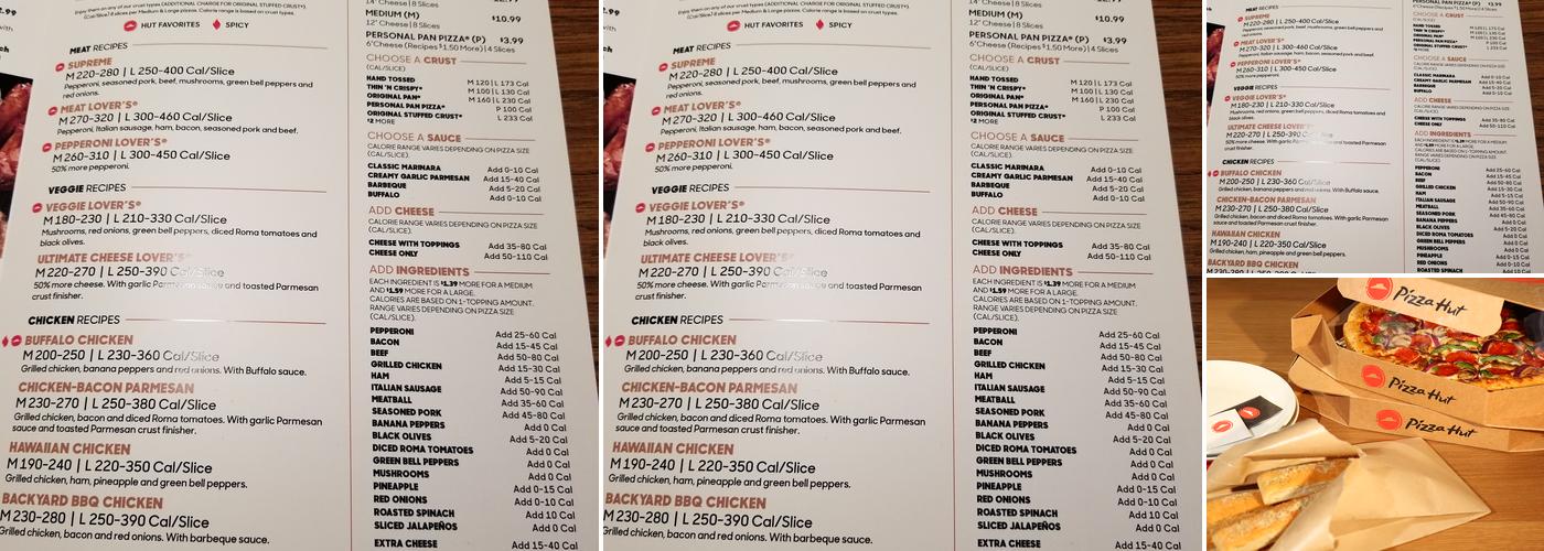 Pizza Hut Menu