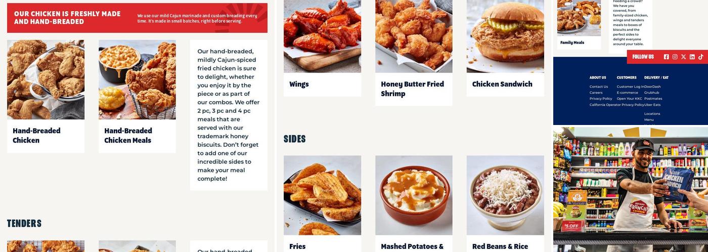 Krispy Krunchy Chicken Menu