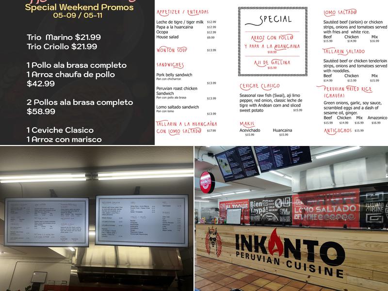 Inkanto Peruvian Cuisine Menu