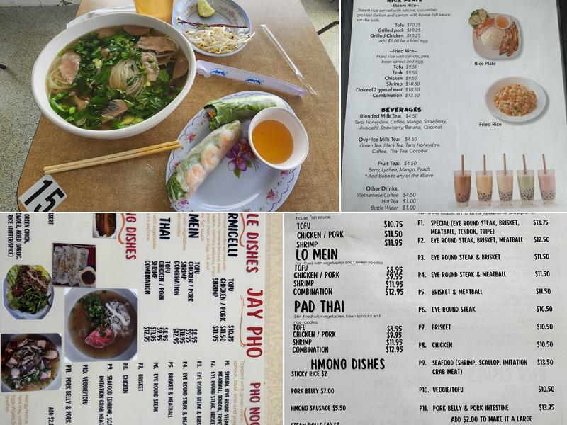 Jay Pho Menu