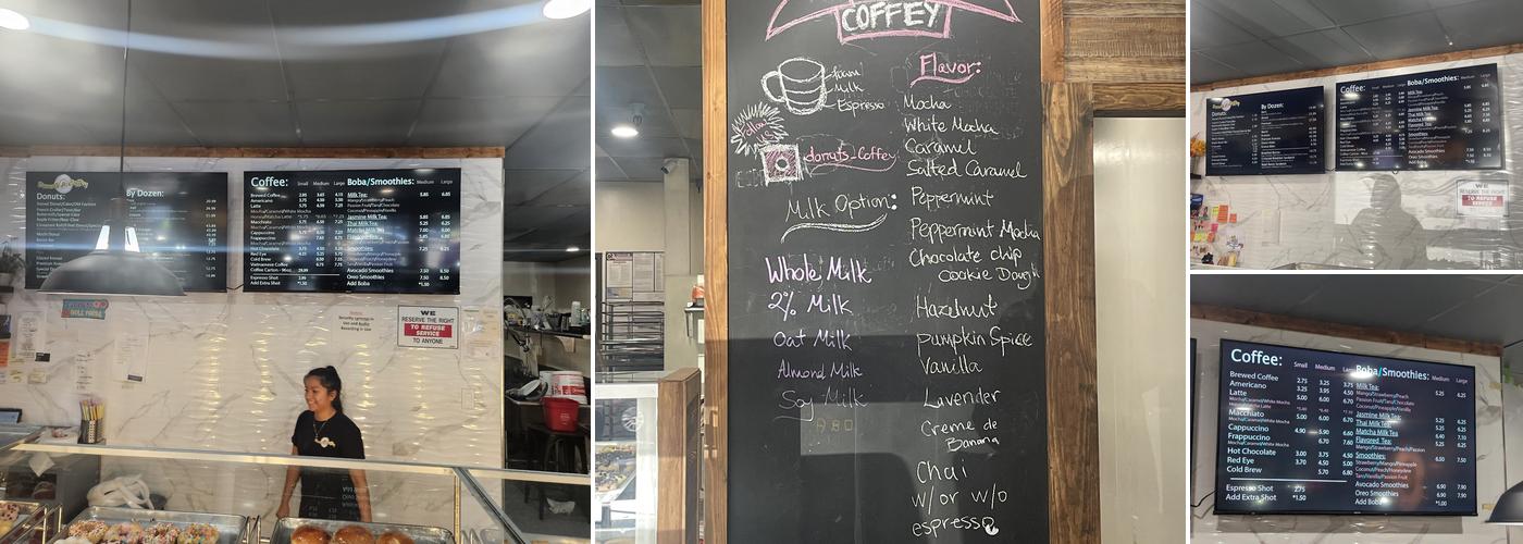 Donuts & Coffey Menu