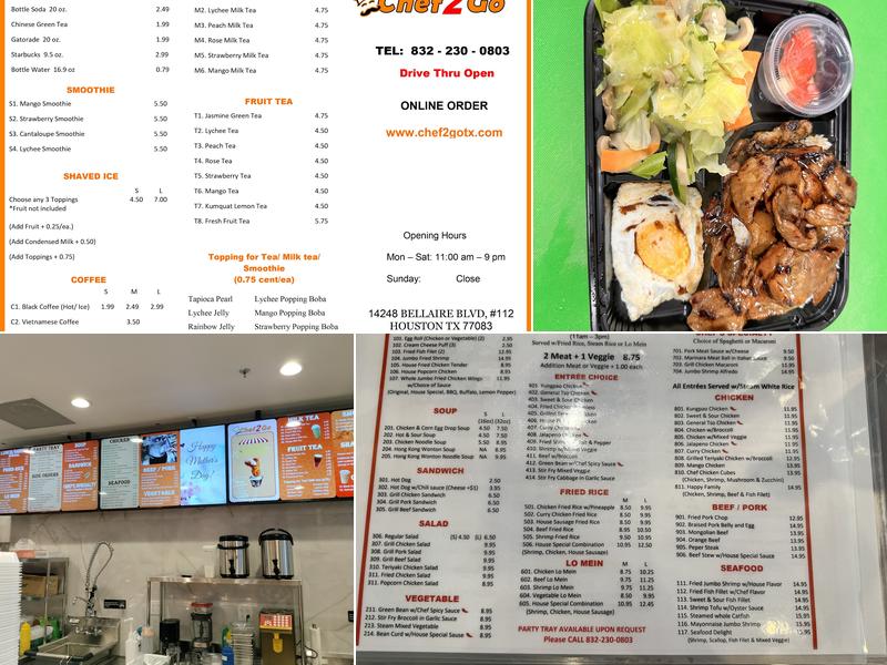 Chef 2 Go Menu