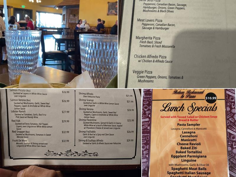 Bella Sera New Braunfels Menu