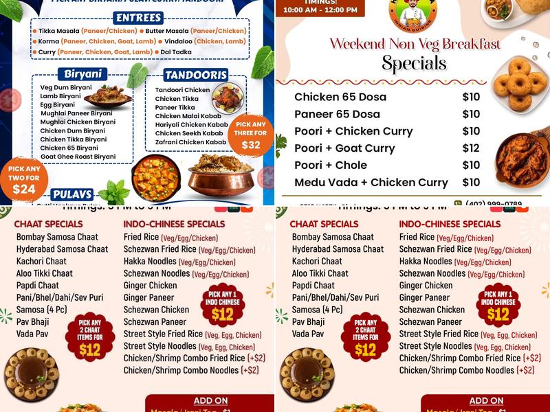 Hello India Indian Restaurant Menu