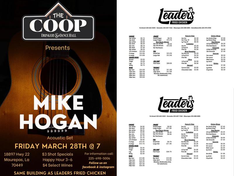 Leader's Fried Chicken Menu