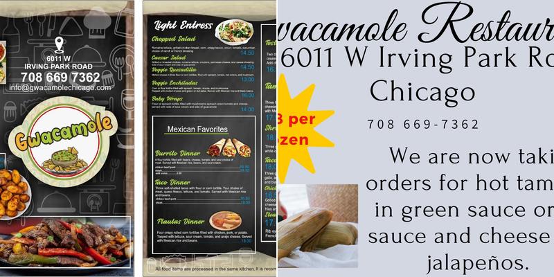 Gwacamole Restaurant Menu