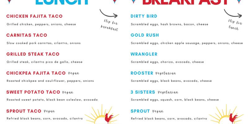 Early Bird Tacos - Catering Menu