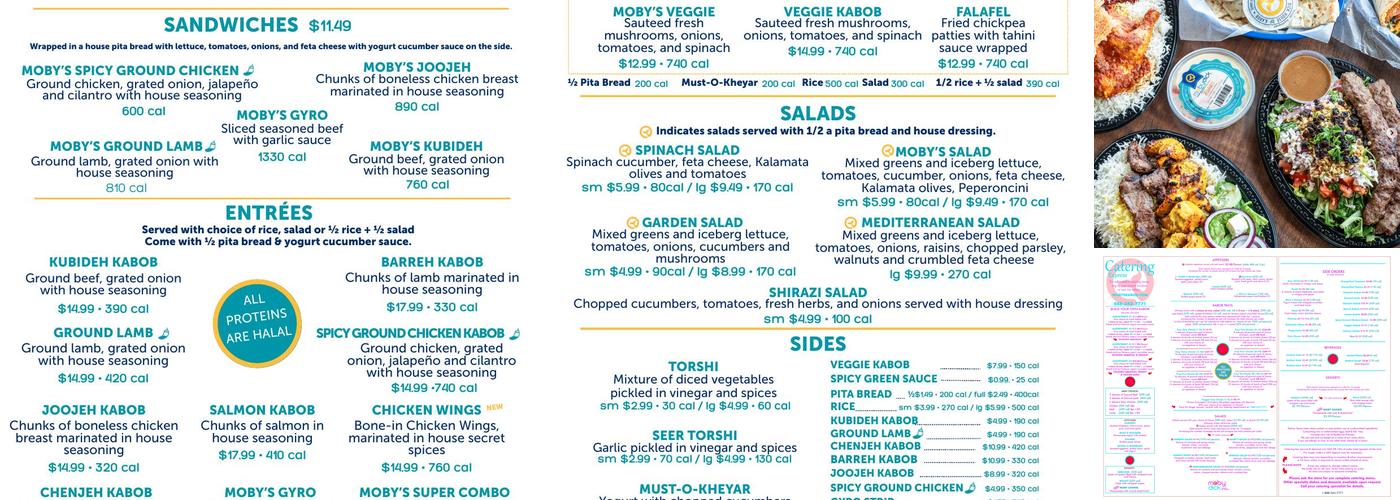 Moby Dick Menu