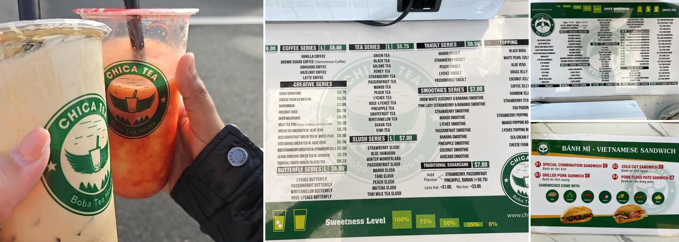 Chica Tea Menu