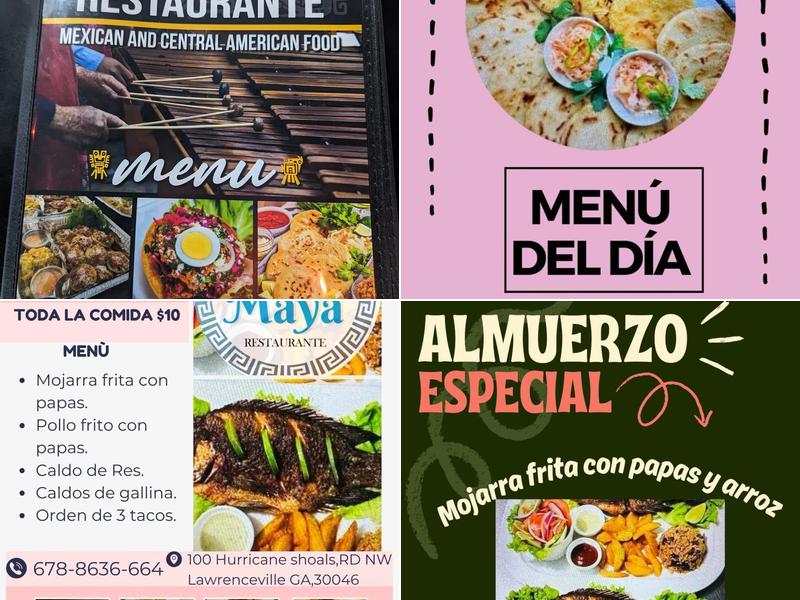 Restaurante Tierra Maya Menu