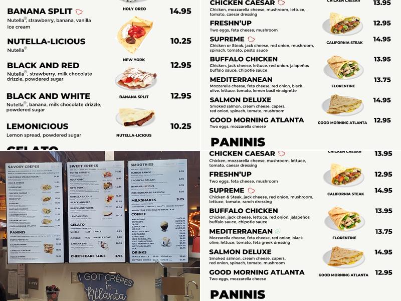 Crepe Delicious Menu