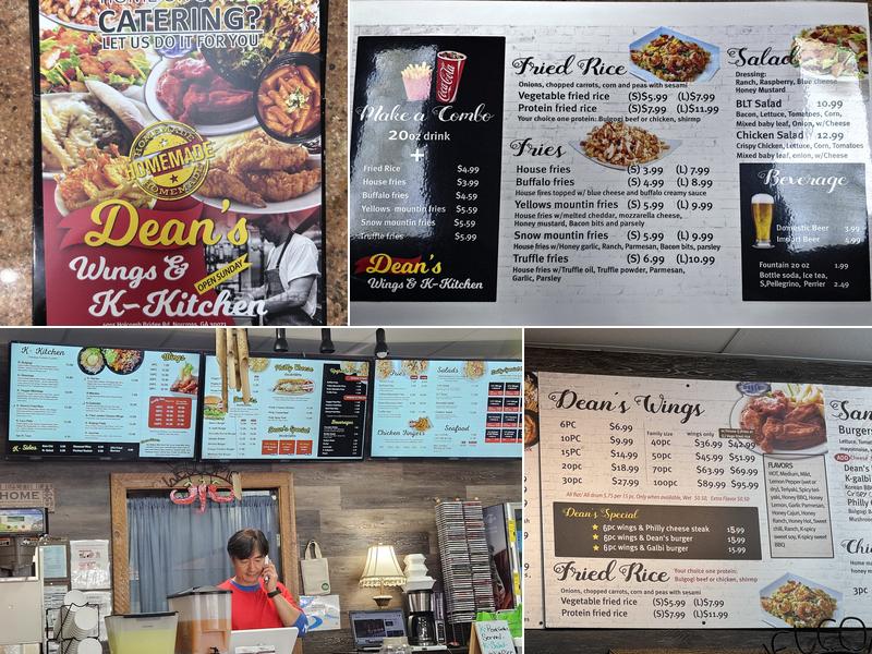 Dean's Wings & Korean Kitchen Menu