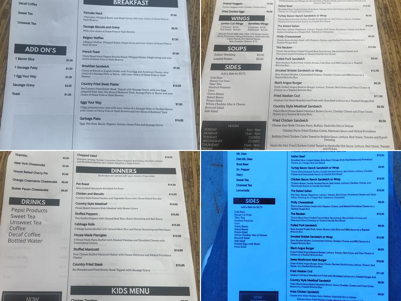 KJ's Korner Kitchen Menu