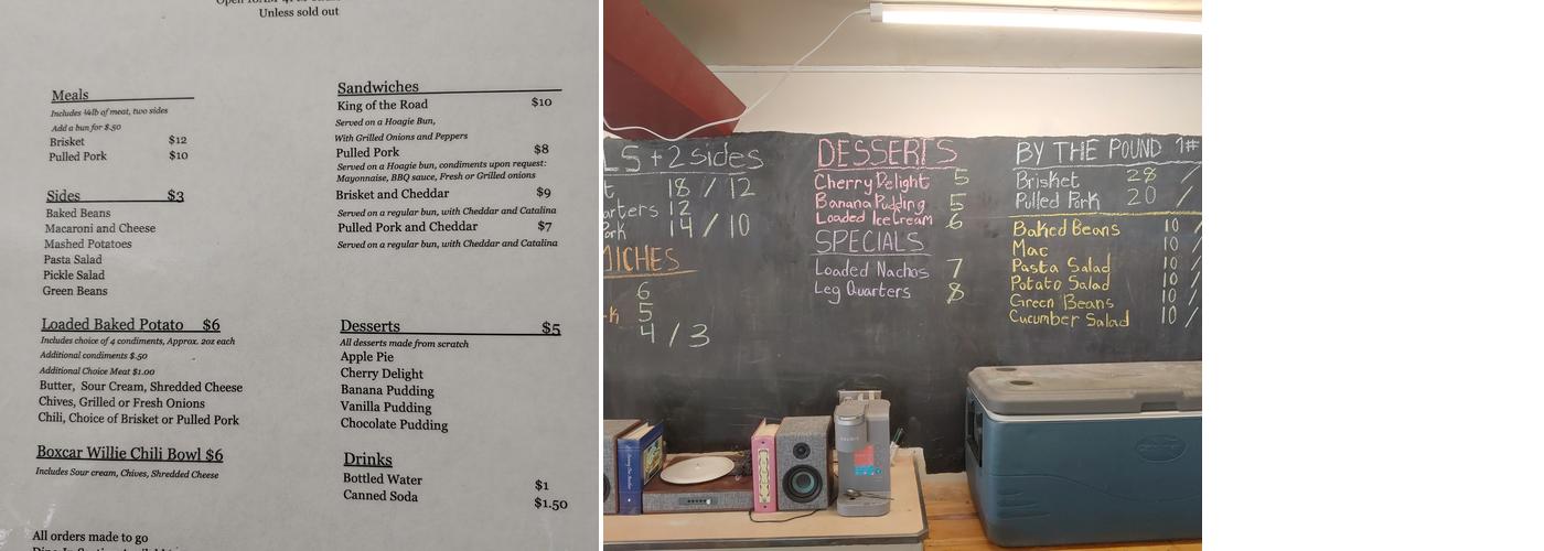 Down by the Tracks Menu