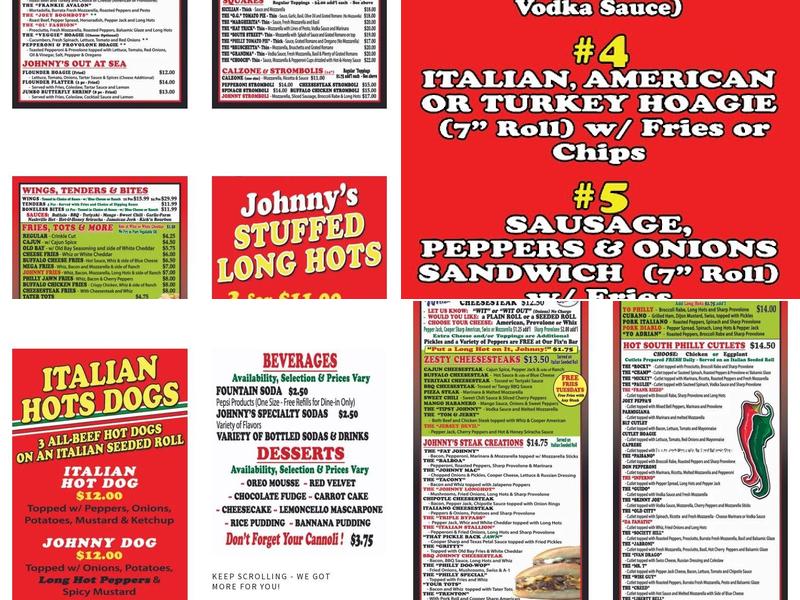 Johnny Longhots - Voorhees Township, NJ Menu