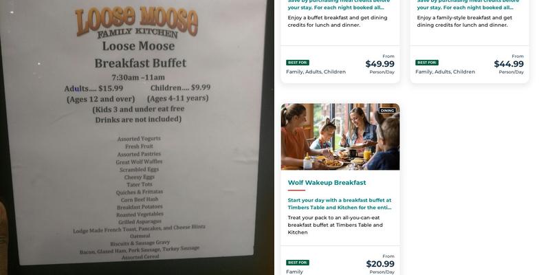 Timbers Table & Kitchen Menu