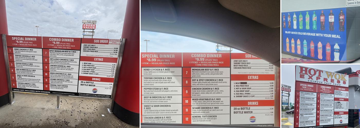 Hot wok express Menu