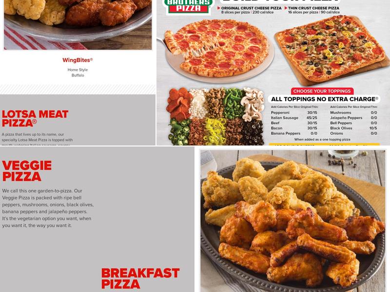 Hunt Brothers Pizza Menu