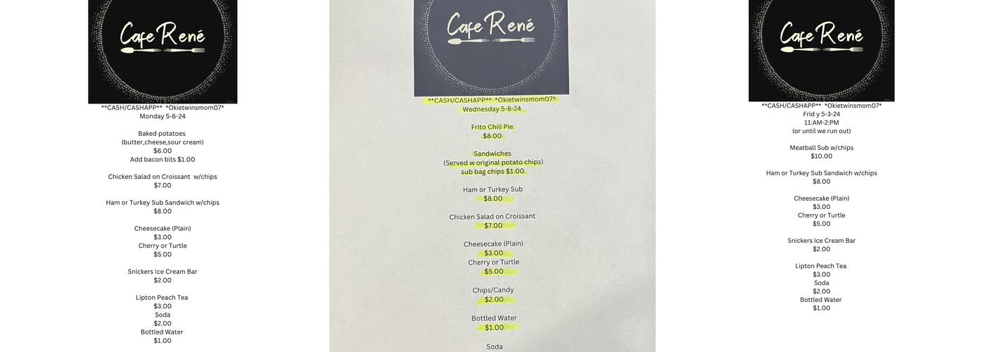Cafe René Menu