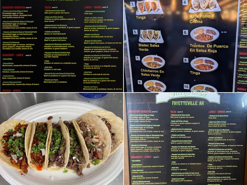 Tacos Salsa Menu