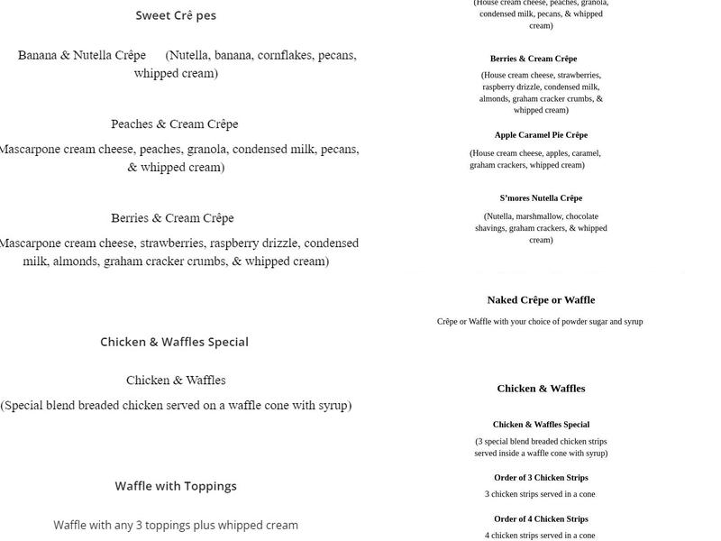 La Creperie Co. Menu