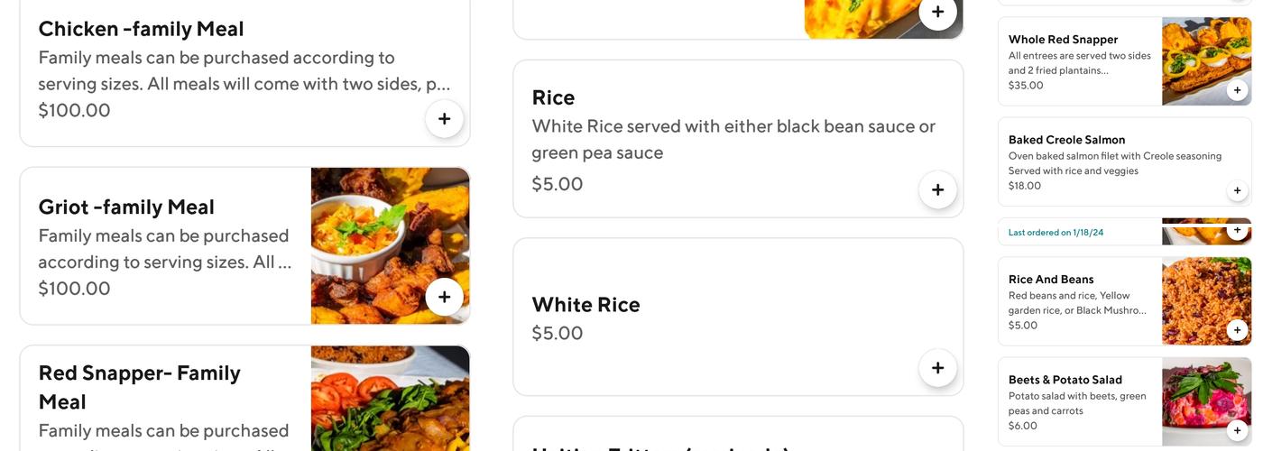 Caribbean Fire Grill Menu