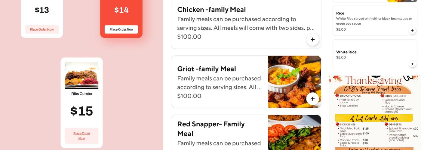 Caribbean Fire Grill Menu