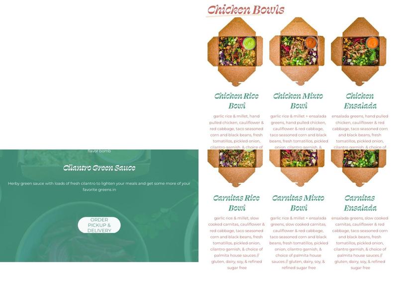 Palmita Menu