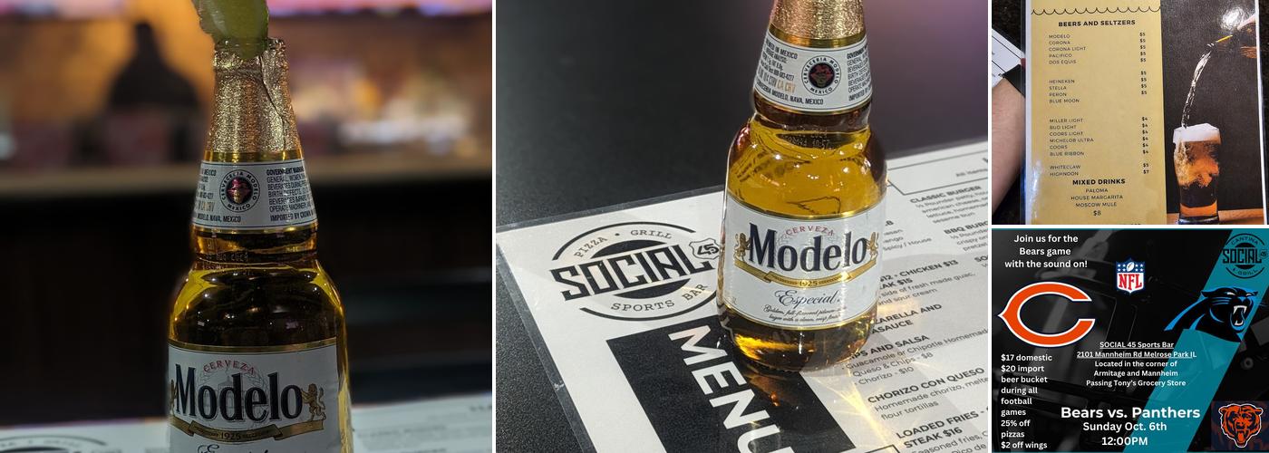 Social 45 Sports Bar & Grill Menu