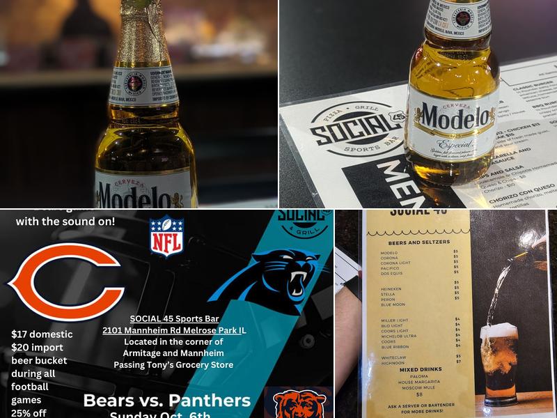 Social 45 Sports Bar & Grill Menu