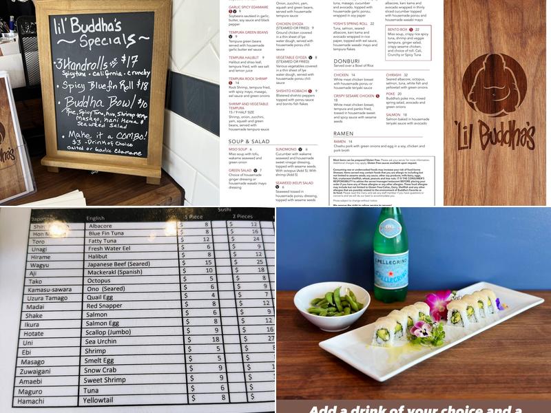 lil' Buddha's Menu