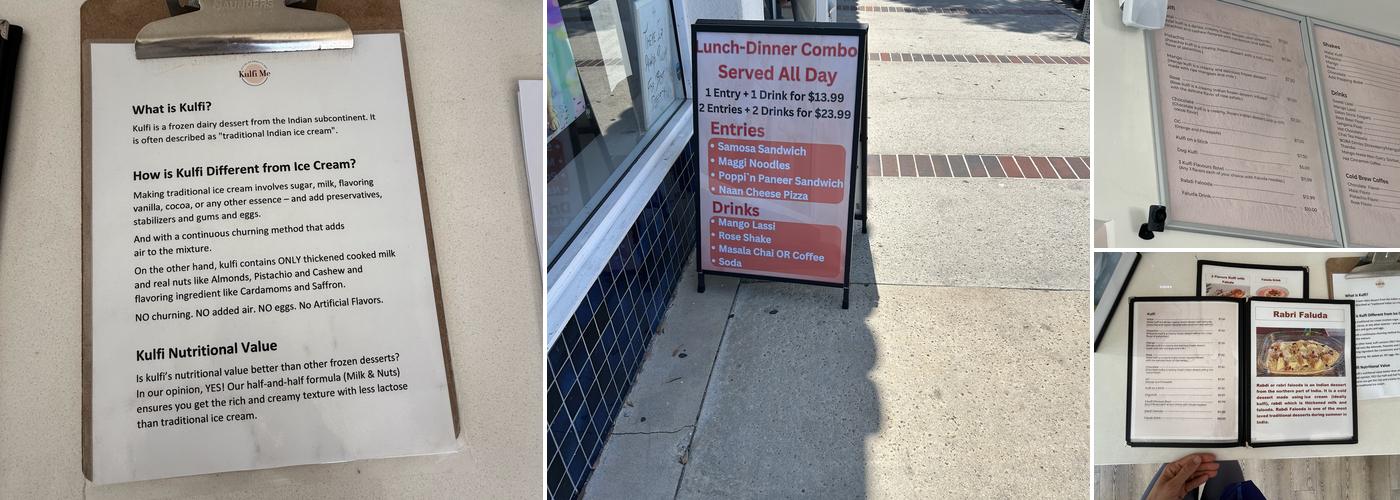 Kulfi Me Menu